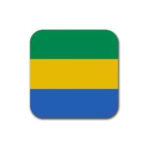Gabon Flag Square Coasters (set of 4)