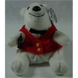    Coca Cola Bean Bag Plush White Bear in a Red Vest Toys & Games