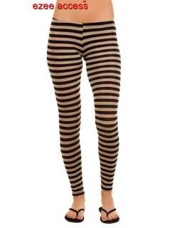   TRENDY STRIPED STRETCH FULL LENGHT 36 LEGGINGS TIGHTS S,M,L  