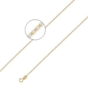  Gold Open Link Chain Necklace 1.1mm (1/32) 14 IceNGold Jewelry