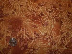 Rich Tonal Brown Leaves Custom Fabric Valance Curtain  