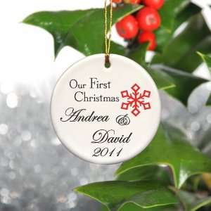   Baby Keepsake Our First Christmas Personalized Ornament Style 4 Baby