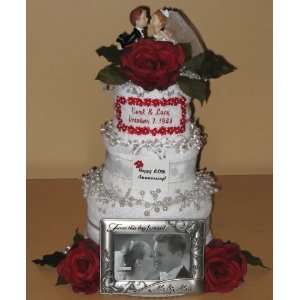  Anniversary or Wedding 3 Tier Towel Cake