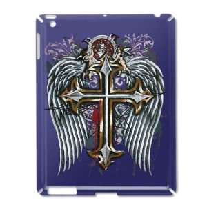    iPad 2 Case Royal Blue of Cross Angel Wings 