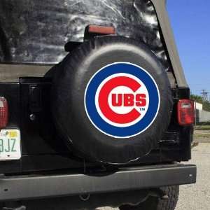   Cubs MLB Licensed Black Tire Cover by Fremont Die