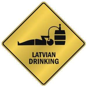    LATVIAN DRINKING  CROSSING SIGN COUNTRY LATVIA