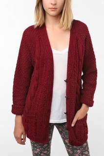 UrbanOutfitters  BDG Marled Cable Fisherman Cardigan