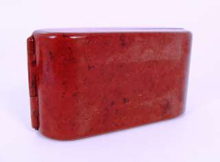 ART DECO RED MARBLED BAKELITE DESIGN SAFETY RAZOR w/BOX  