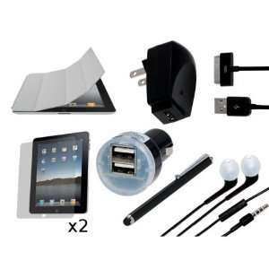   iPad 2 w/ Grey Smart Wrap Cover + Capacitive Stylus Set Electronics