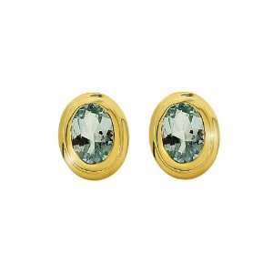  9ct Yellow Gold Sky Blue Topaz Earrings Jewelry