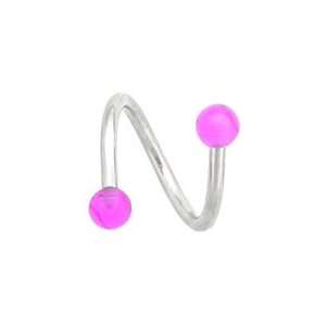   Acrylic UV Ball Twister Eyebrow Belly Rings Mix My Colors 3mm Jewelry