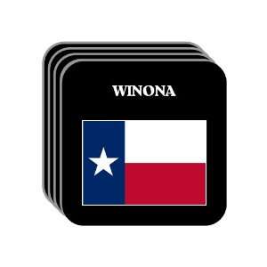  US State Flag   WINONA, Texas (TX) Set of 4 Mini Mousepad 