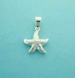 Sterling Silver Starfish Charm Necklace Nautical New  