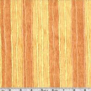  45 Wide Bamboo Shoots Gold/Orange Fabric By The Yard 