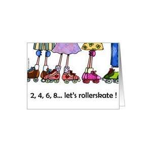  rollerskating party invitation Card Toys & Games