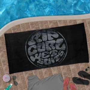  Rip Curl 61 x 31 Wetty Beach Towel   Black/Gray 