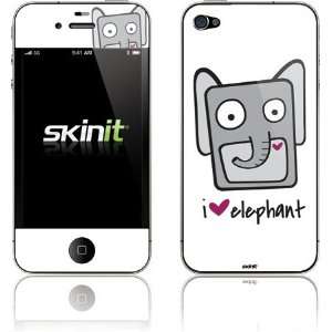  Skinit i HEART elephant Vinyl Skin for Apple iPhone 4 / 4S 