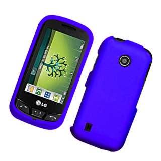 For LG VN270 Cosmo Touch Rubberized Snap On Case Blue  