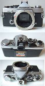 OLYMPUS OM 2N 35mm SLR FILM CAMERA WITH VIVITAR 55mm 35 105mm MACRO 
