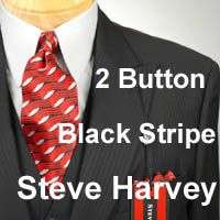 STEVE HARVEY   3 PIECE MENS SUIT Brown Black Gray Blue  
