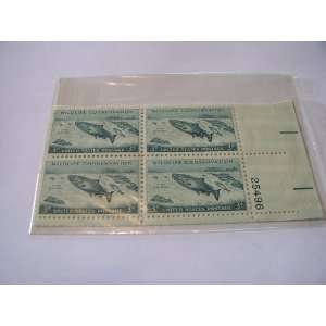 Plate Block of 4 $0.3 Cent US Postage Stamps, Wildlife Conservation 