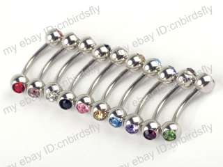 Material316L surgical stainless steel & crystal