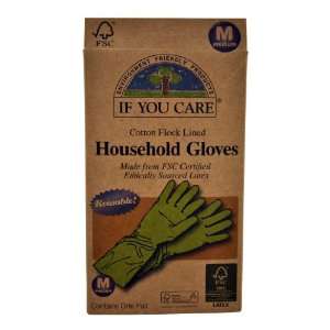  Household Gloves, FSC Certified Latex, Medium, 1 pair 