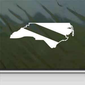 North Carolina NC Dive Flag Scuba White Sticker Laptop Vinyl White 