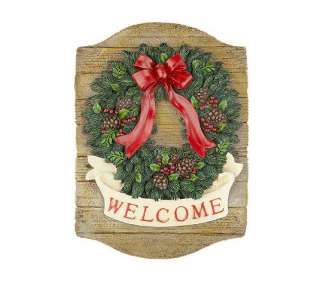 Balsam Wreath Plaque with Welcome Banner by Valerie Parr Hill  