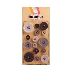  In A Stitch Adhesive Button Embellishments Grey Arts 