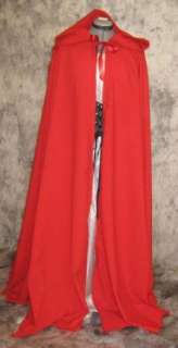 Red Riding Hood Cape Costume Renaissance Cloak Adult  