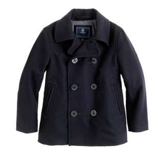 Boys city peacoat   wool   Boys outerwear   J.Crew