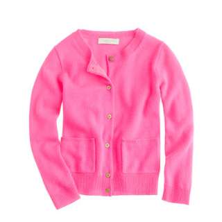 Girls cashmere gold button cardigan   collection   Girls Shop By 