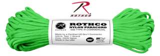 NYLON PARACORD 550LB 7 STRAND 100 FT / SAFETY GREEN 613902018105 