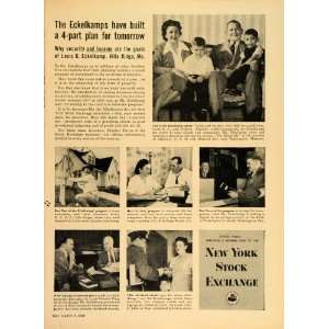  1949 Ad New York Stock Exchange NYSE Louis B. Eckelkamp 