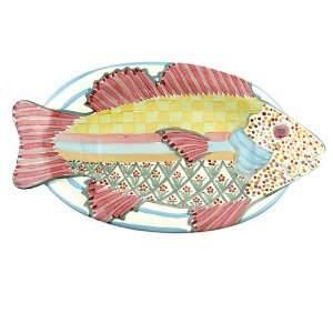 Pink Fish Perfect Platter by MacKenzie Childs Ltd.  