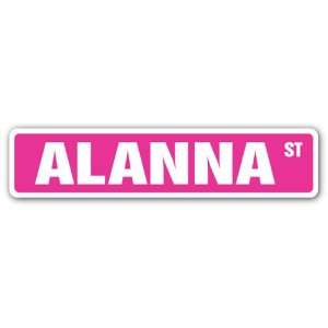  ALANNA Street Sign name kids childrens room door bedroom 