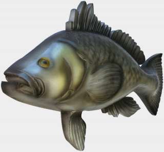 Black Sea Bass Fish Mount 20 Replica Wood Carving Sculpture Wall 