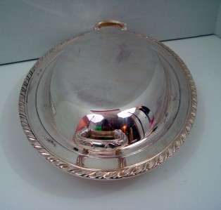 Wm A. Rogers Silverplate Covered Dish Rope Design 12  