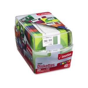    imation® 3.5 Diskettes, Neon, 40PK, 2HD, 1.44MB