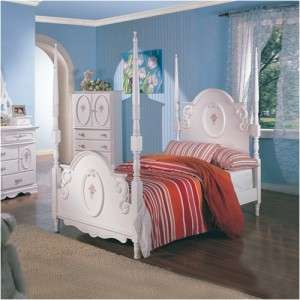 Wildon Home Vernon Girls Poster Bed in White Twin or Full Size New 