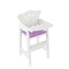 KidKraft Doll High Chair with Filigree Cutouts in White Finish