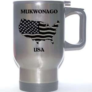  US Flag   Mukwonago, Wisconsin (WI) Stainless Steel Mug 
