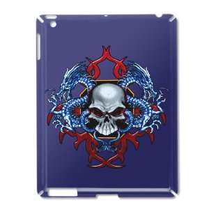 iPad 2 Case Royal Blue of Skull With Dragons