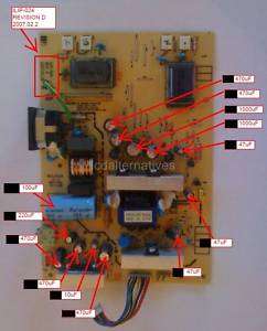 Repair Kit, ViewSonic vx1935wm Rev.D, LCD Monitor Caps 729440901264 