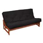  com queen size 6 inch black suede futon mattress