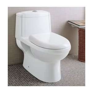    EAGO TB222 1 Piece Dual Flush Toilet, White