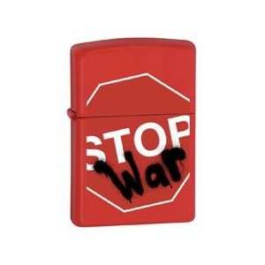  Zippo Stop War Red Matte Lighter