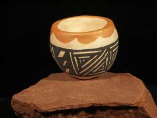 Mini ACOMA Pottery Bowl by Earlene Sanchez, Miniature Pueblo Native 