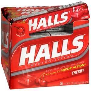  HALLS STICKS CHERRY 4 Packs